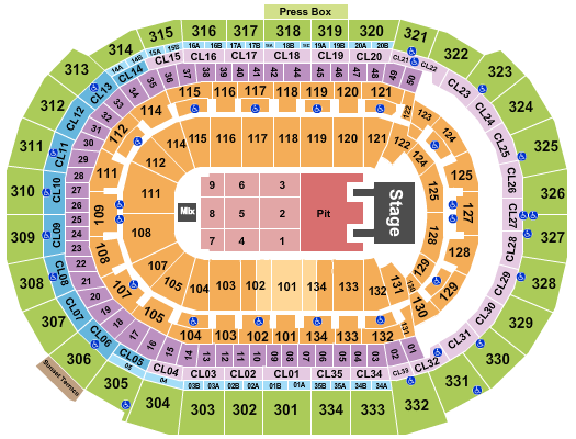 seating chart for FLA Live Arena - Blink 182 - eventticketscenter.com